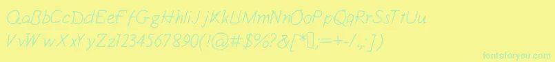 Kiwii  1 Font – Green Fonts on Yellow Background