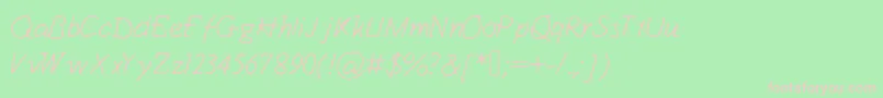 Kiwii  1 Font – Pink Fonts on Green Background