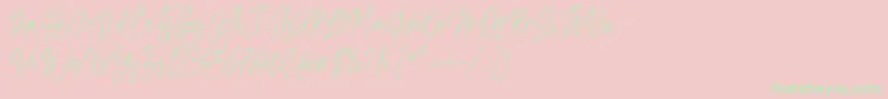 Kiysoom Demo Font – Green Fonts on Pink Background