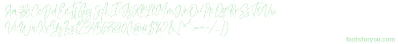 Kiysoom Demo Font – Green Fonts on White Background