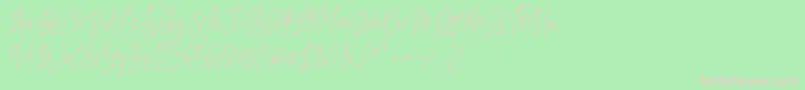 Шрифт Kiysoom Demo – розовые шрифты на зелёном фоне
