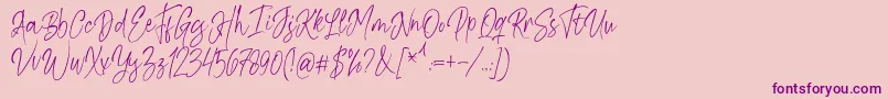 Kiysoom Demo Font – Purple Fonts on Pink Background