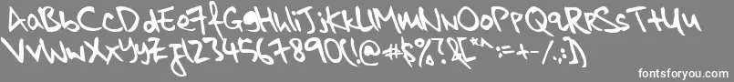 Шрифт kkontagion print   Bold Italic – белые шрифты на сером фоне
