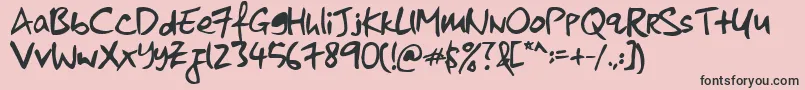 kkontagion print   Bold Font – Black Fonts on Pink Background