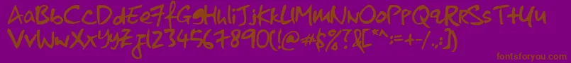 kkontagion print   Bold Font – Brown Fonts on Purple Background