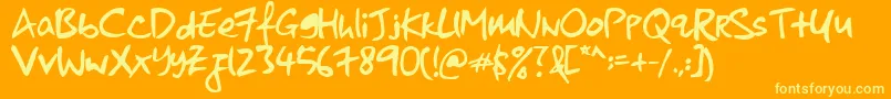 kkontagion print   Bold Font – Yellow Fonts on Orange Background
