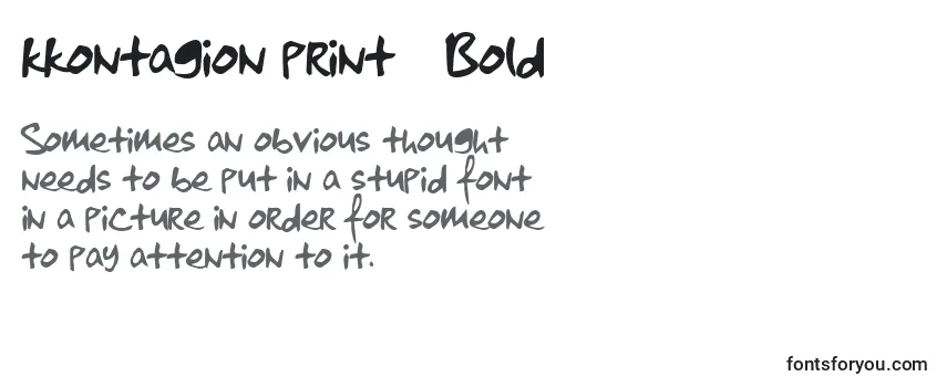 Review of the Kkontagion print   Bold Font