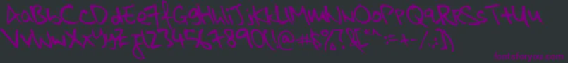 kkontagion print   Italic Font – Purple Fonts on Black Background