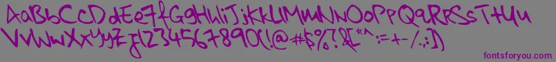Police kkontagion print   Italic – polices violettes sur fond gris