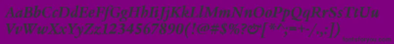 LegacySerifItcTtBolditalic Font – Black Fonts on Purple Background