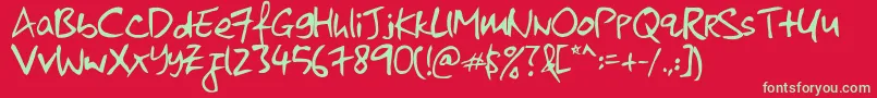 kkontagion print   Normal Font – Green Fonts on Red Background