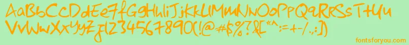 kkontagion print   Normal Font – Orange Fonts on Green Background
