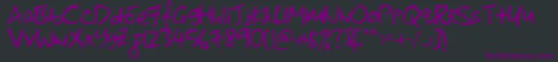 kkontagion print   Normal-Schriftart – Violette Schriften auf schwarzem Hintergrund