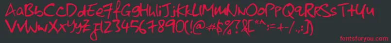 フォントkkontagion print   Normal – 黒い背景に赤い文字