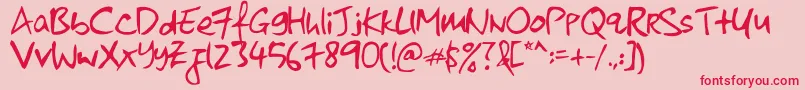 kkontagion print   Normal Font – Red Fonts on Pink Background