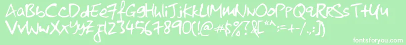 kkontagion print   Normal-Schriftart – Weiße Schriften auf grünem Hintergrund