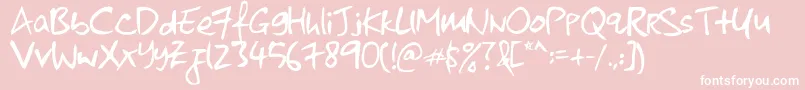 Подробнее о шрифте kkontagion print Normal Шрифт kkontagion print Normal – белые шрифты на розовом фоне