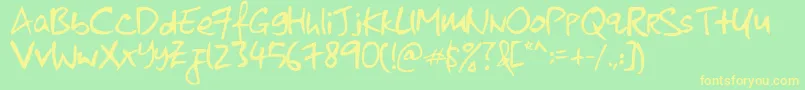 kkontagion print   Normal Font – Yellow Fonts on Green Background