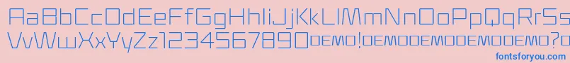 フォントKlapt Light – ピンクの背景に青い文字