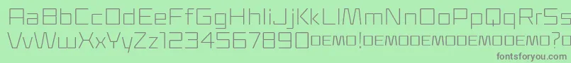 Klapt Light Font – Gray Fonts on Green Background