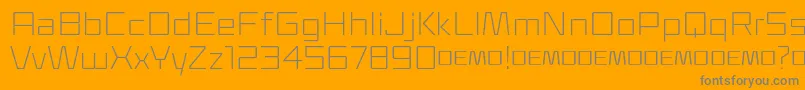 Klapt Light Font – Gray Fonts on Orange Background