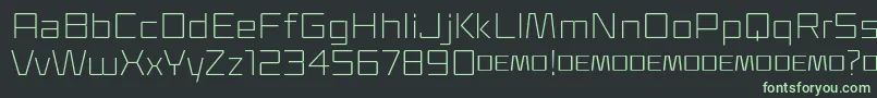 Klapt Light Font – Green Fonts on Black Background