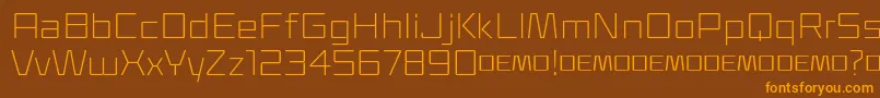 Klapt Light Font – Orange Fonts on Brown Background