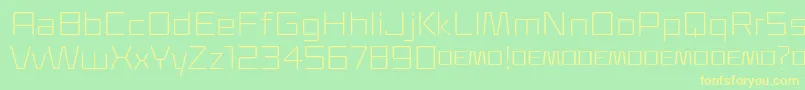 Klapt Light Font – Yellow Fonts on Green Background