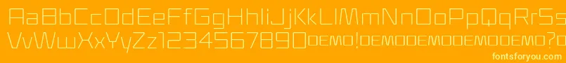 Klapt Light-fontti – keltaiset fontit oranssilla taustalla