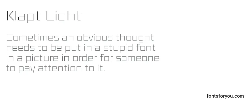 Review of the Klapt Light Font