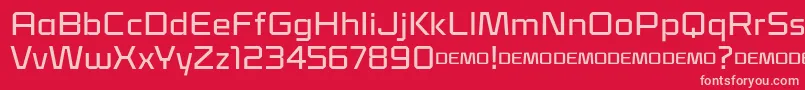 Klapt Medium Font – Pink Fonts on Red Background