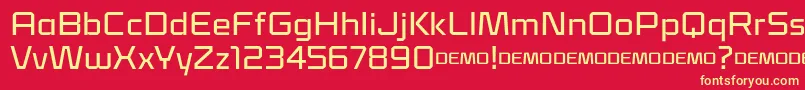 Klapt Medium Font – Yellow Fonts on Red Background