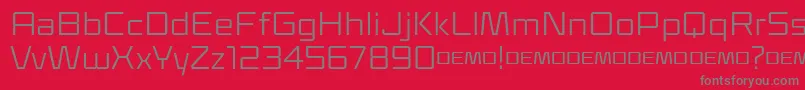 フォントKlapt Regular – 赤い背景に灰色の文字