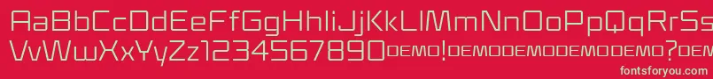 Klapt Regular Font – Green Fonts on Red Background