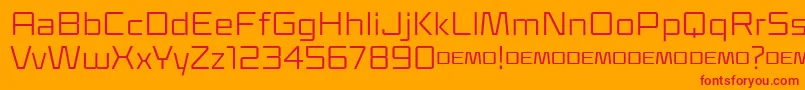 Klapt Regular Font – Red Fonts on Orange Background