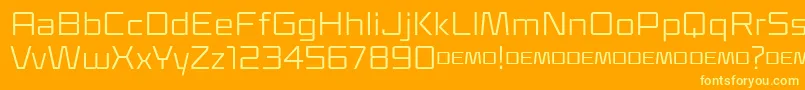 Police Klapt Regular – polices jaunes sur fond orange