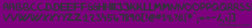 フォントKlausj   – 紫の背景に黒い文字