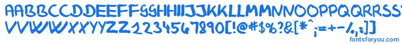 Klausj   Font – Blue Fonts on White Background