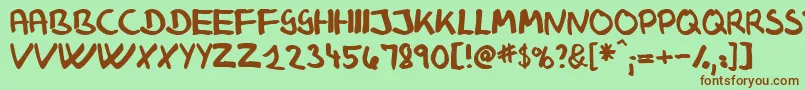 Klausj   Font – Brown Fonts on Green Background