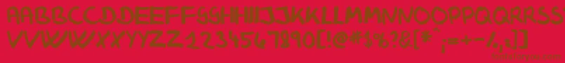 Klausj   Font – Brown Fonts on Red Background