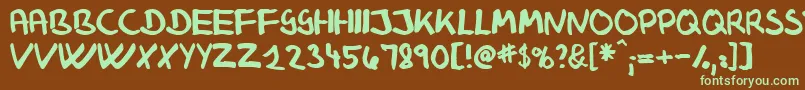 Klausj   Font – Green Fonts on Brown Background