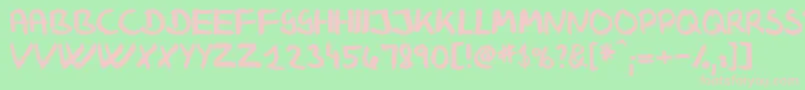 Klausj   Font – Pink Fonts on Green Background