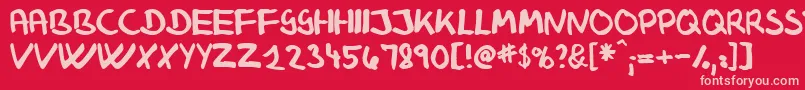 Klausj   Font – Pink Fonts on Red Background