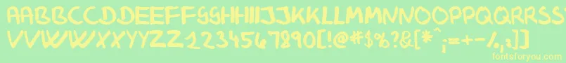 Klausj   Font – Yellow Fonts on Green Background