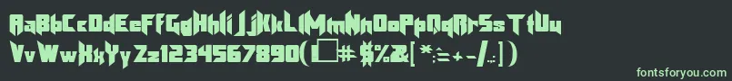 フォントKLB      – 黒い背景に緑の文字