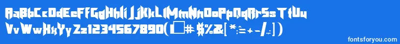 フォントKLB      – 青い背景に白い文字