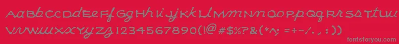 KLEECS   Font – Gray Fonts on Red Background