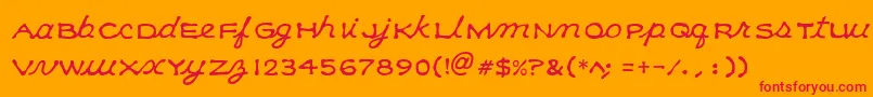 KLEECS   Font – Red Fonts on Orange Background