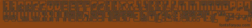 Klein Bottle Font – Black Fonts on Brown Background