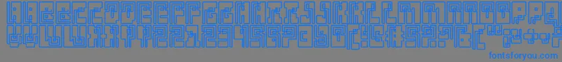 Klein Bottle Font – Blue Fonts on Gray Background